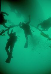 Hang Time, Taken during a dive on the Columbia wreck in C... by Ian T. Ogden 